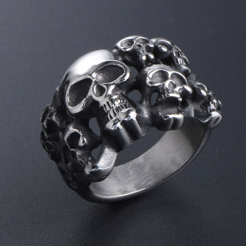 Titanium Steel Skull Ring