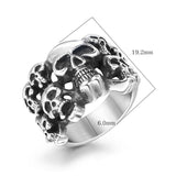 Titanium Steel Skull Ring