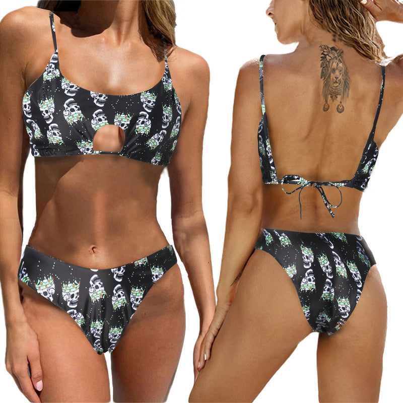 2021 Women's Swimsuit Two Piece Skull Design