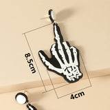 Punk Skeleton Hand Acrylic Earrings for Women