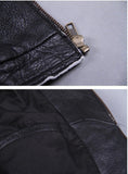 Men's Genuine Leather Coat with Tooled Skull Design