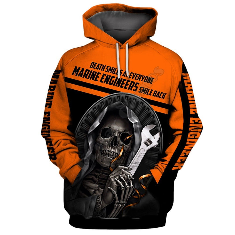 2021 Skeleton Wrench 3D Men's Hoodie Plus Size  M-7XL