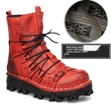 Men's Cowhide Genuine Leather Skull Motorcycle Boots