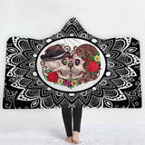 Skull Hooded Blanket for Adult 3D Printed Cartoon