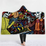 Skull Hooded Blanket for Adult 3D Printed Cartoon