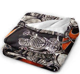 Harley-Davidson 3D 'LIVE TO RIDE' Super Soft Sherpa Blanket