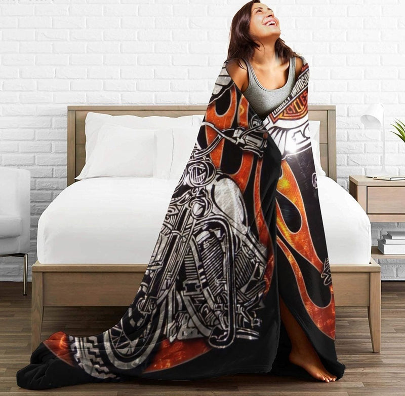 Harley-Davidson 3D 'LIVE TO RIDE' Super Soft Sherpa Blanket