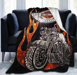 Harley-Davidson 3D 'LIVE TO RIDE' Super Soft Sherpa Blanket