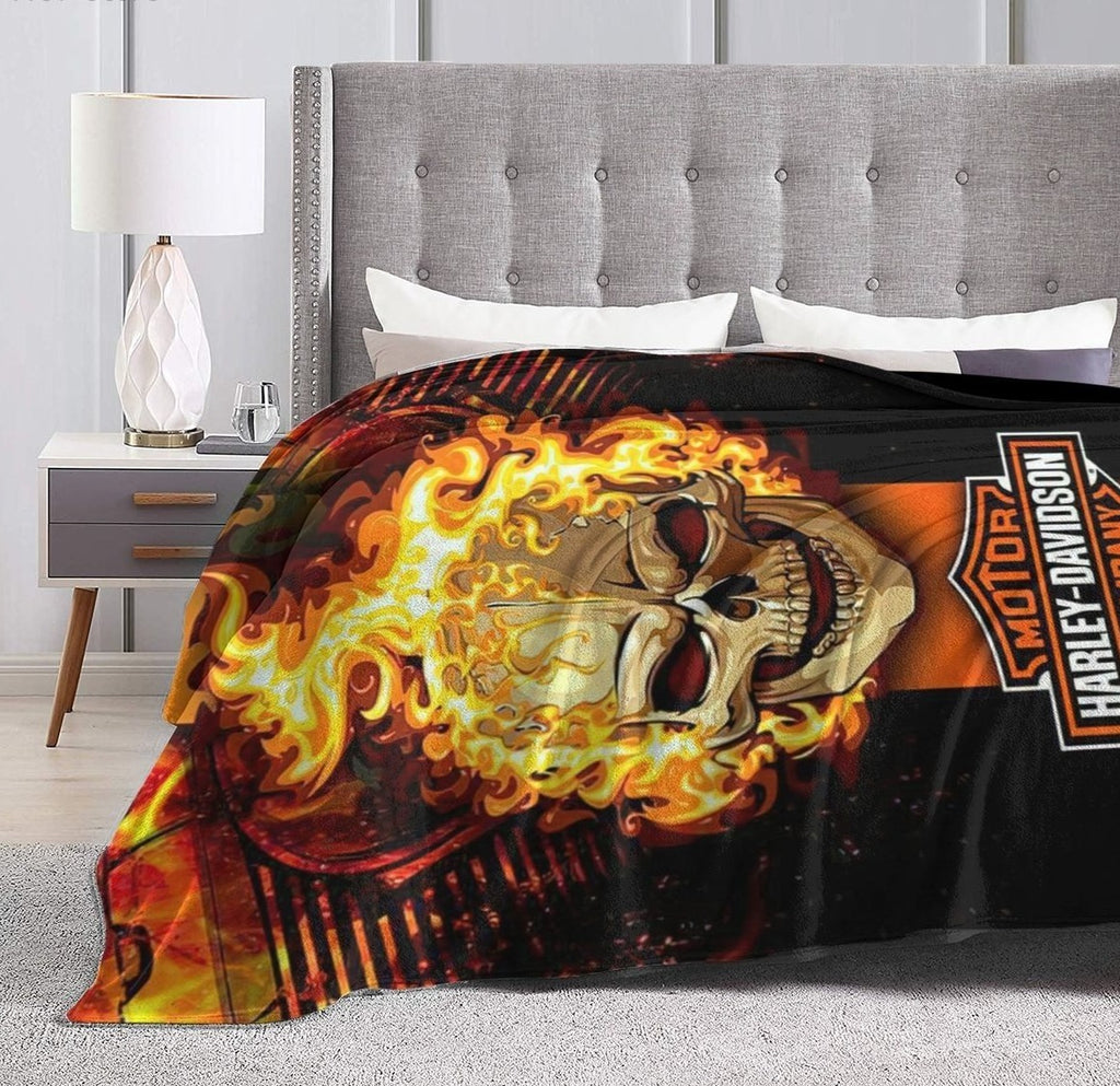 Harley davidson blanket cheap king size