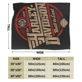 Harley-Davidson 3D 'BUILT TO LAST' Super Soft Sherpa Blanket