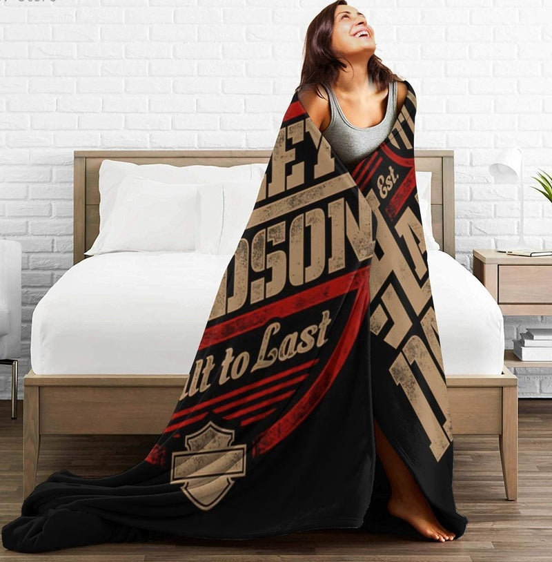Harley Davidson 3D FLY HIGH with EAGLES Super Soft Sherpa Blanket Skulls Expo Explore Unique Skull Range