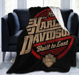 Harley-Davidson 3D 'BUILT TO LAST' Super Soft Sherpa Blanket