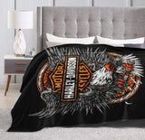 Harley-Davidson 3D 'FLY HIGH with EAGLES' Super Soft Sherpa Blanket