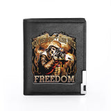 Classic Military Skull Pu Leather Bifold Wallet
