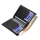 Soldier Skull Black Leather Men's Wallet