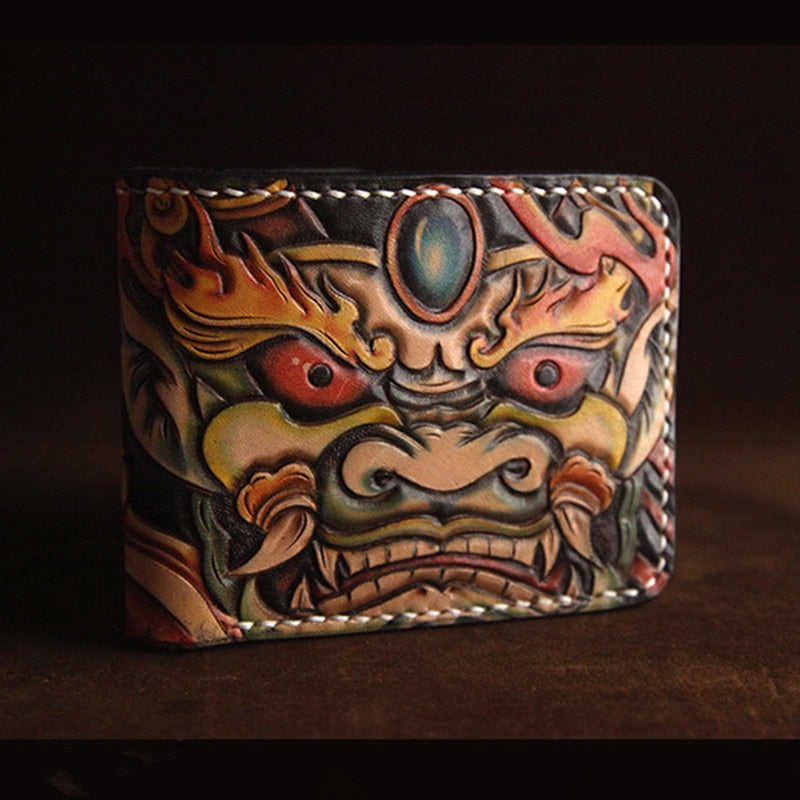 Hand-made Tanned Leather Wallet & Card Holder