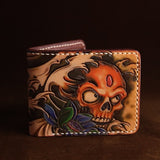 Hand-made Tanned Leather Wallet & Card Holder