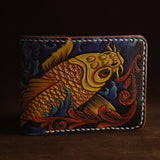 Hand-made Tanned Leather Wallet & Card Holder