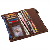 Vintage Classic Viking Skull Genuine Leather Wallet