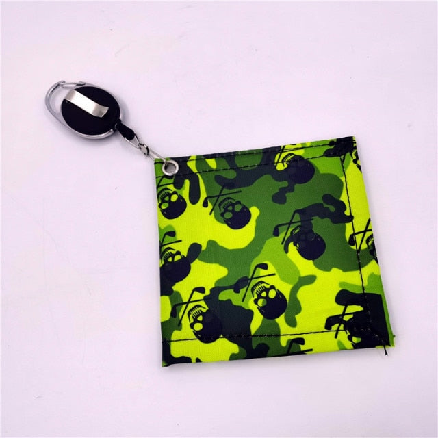 Skull Golf Towel Mini Clean For Golf Club Cleaner Tool With Hook 4.5x4.5inch
