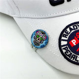NEW Golf Cap Clip With Skull Ball Marker