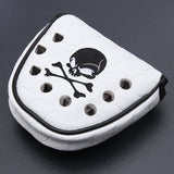 Golf Putter Cover Skull Rivets PU Leather Magnetic Closure