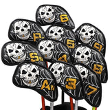 Skull Spider Irons Headcovers PU Golf Iron Complete Set Head Covers 10Pcs