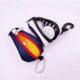 Mini Zipper Small Golf Ball Bag Skull Husky Portable Pockets