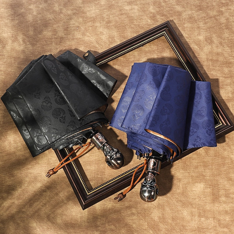 Skull Handle  Fully-automatic Umbrella