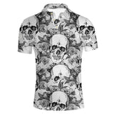 Day of The Dead Sugar Skull Designer Men's Clothing Polos Shirt