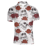 Day of The Dead Sugar Skull Designer Men's Clothing Polos Shirt