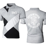 SOA Sons of Anarchy Skull Print Polo Shirt