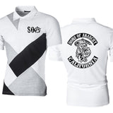 SOA Sons of Anarchy Skull Print Polo Shirt