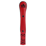 Golf Alignment Stick Covers Hand Made Leather High Quality Black & Red Skull Pattern