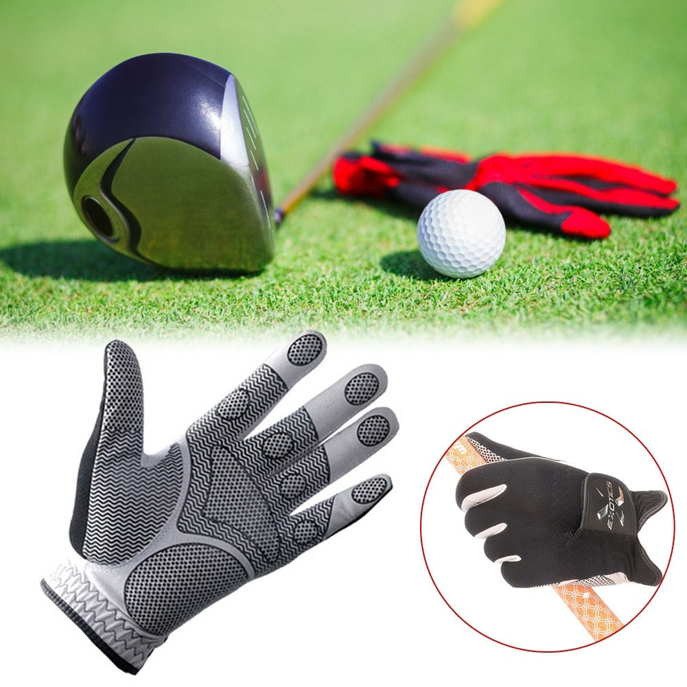 Outdoor Microfiber Golf Gloves Left Handed Non-Slip Breathable Mesh