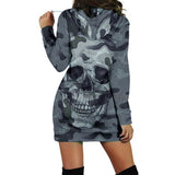 Camo Skull  Women's Hooded Sweatshirt