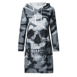 Camo Skull  Women's Hooded Sweatshirt