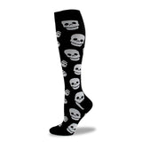 Skull Pattern Sports Compression Socks  for Fatigue Relief
