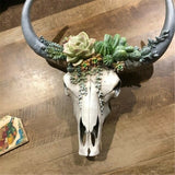 Resin Longhorn Cow Skull Head Wall for Home Decor