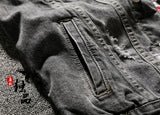 Men's Embroidered Eagle Denim Vintage Sleeveless Vest 6XL