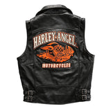 Men's Pig Skull Leather Jacket Vest