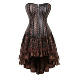 Leather Corset Skull Bustier Dress