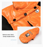 Waterproof Winter Dog Clothes Spitz Jacket with Hood
