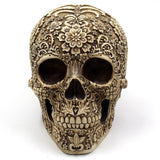 Modern Resin Statue Carved Skull Decor