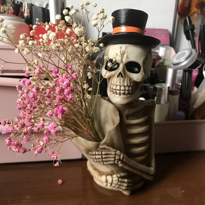 Skeleton Statue Storage Tube for Desktop