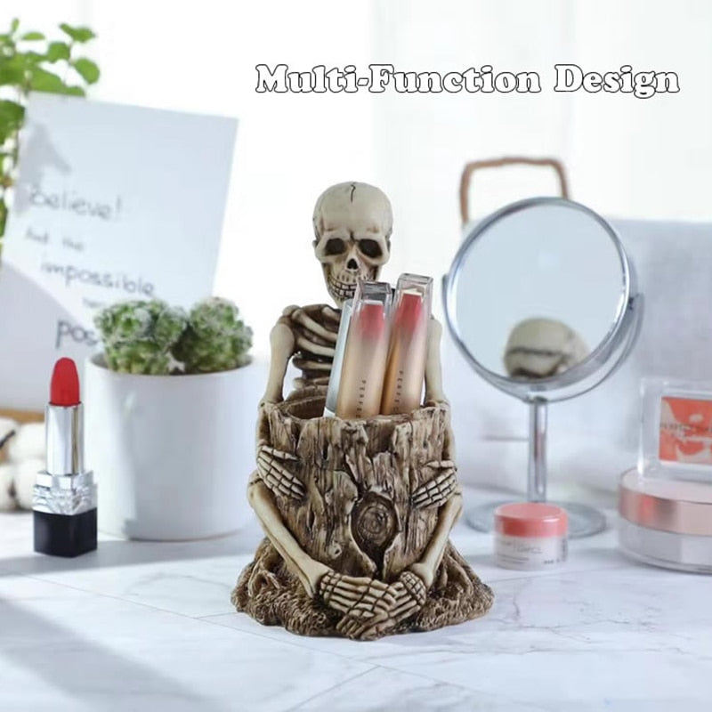 Resin Skeleton Pen / Makeup Brush / Pencil Storage Holder