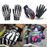 Skull Full Finger  Breathable Motorcycle Racing Gloves