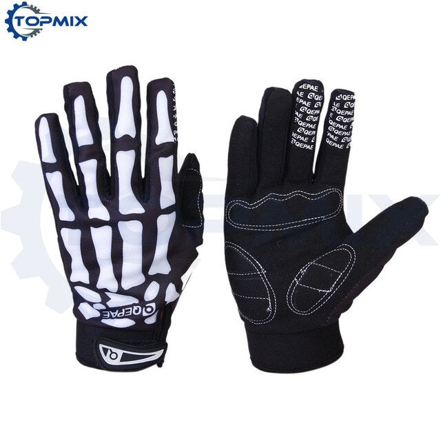 Skull Full Finger  Breathable Motorcycle Racing Gloves