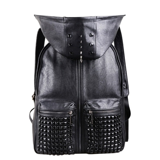 skull studs leather backpack BLACK 地雷 skull studs leather backpack BLACK 地雷 - メルカリ