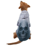 3D Digital Print Skull Winter Pet Hoodie with Harness Hole